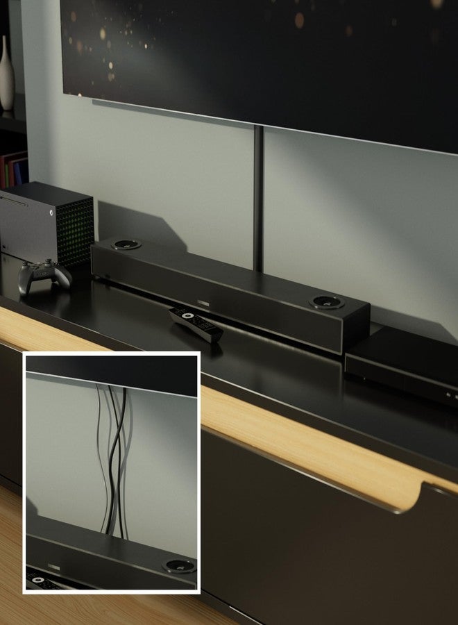 D-Line Half Round Cord Hider, Patented Cable Cover, Hide TV Wall Mount Wires, Raceway for Cords, Decorative Wire Covers, Paintable, Adhesive Cable Concealer - 1x 1.18in W x 0.59in H x 39in L - Black - Image 5